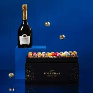 Christmas with bonbons, truffles and champagne