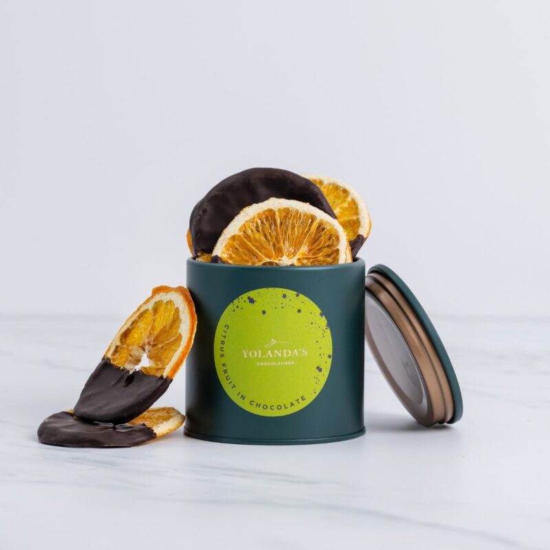 Citrus dipped in dark chocolate