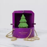 3D Chocolate Christmas Tree Lantern with Chocolate covered Hazelnuts