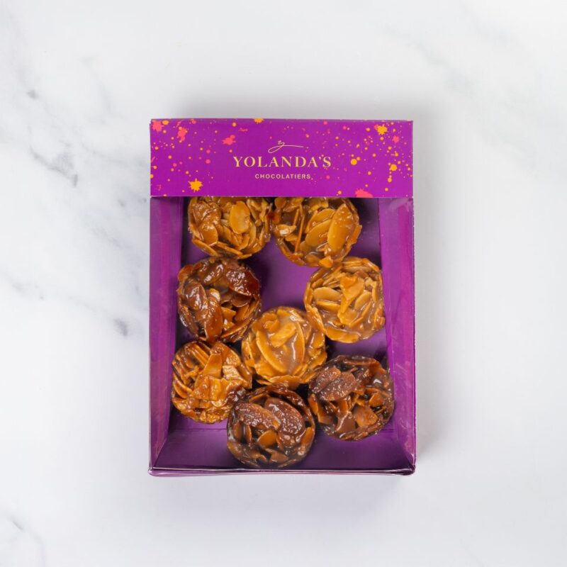 Florentines, Caramelised Almonds with Milk Chocolate